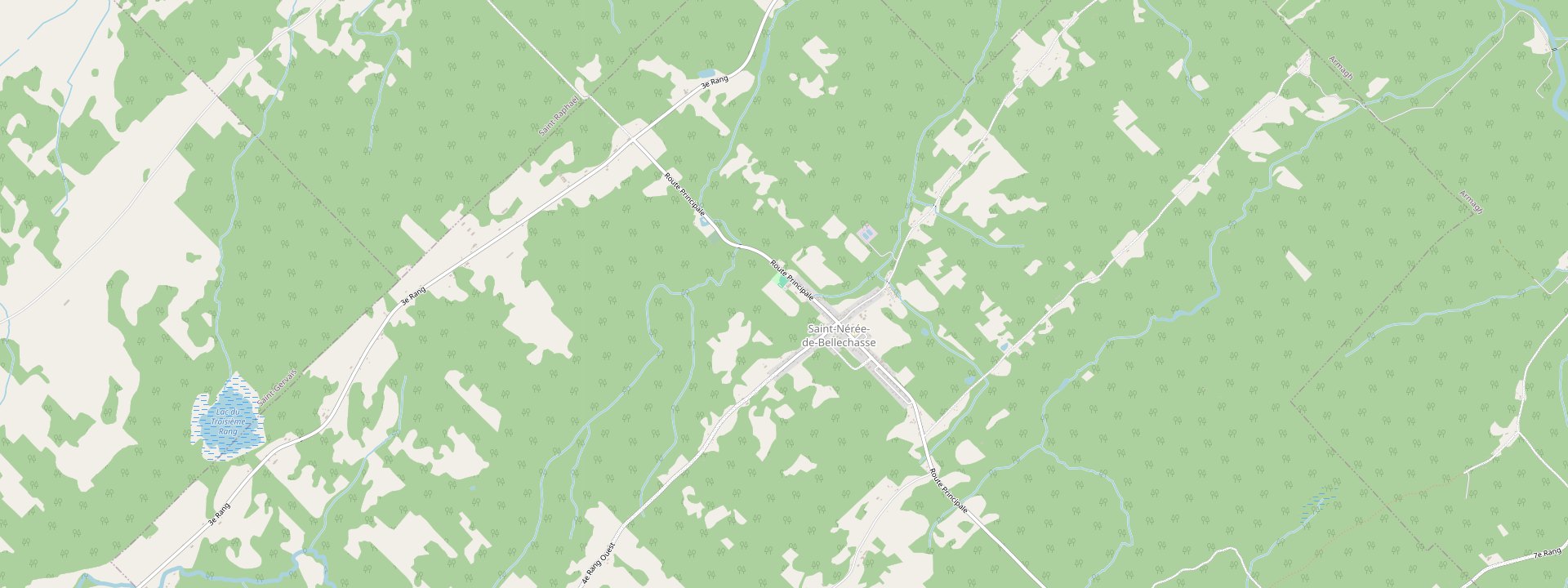 Plan des rues de Saint-Nérée-de-Bellechasse