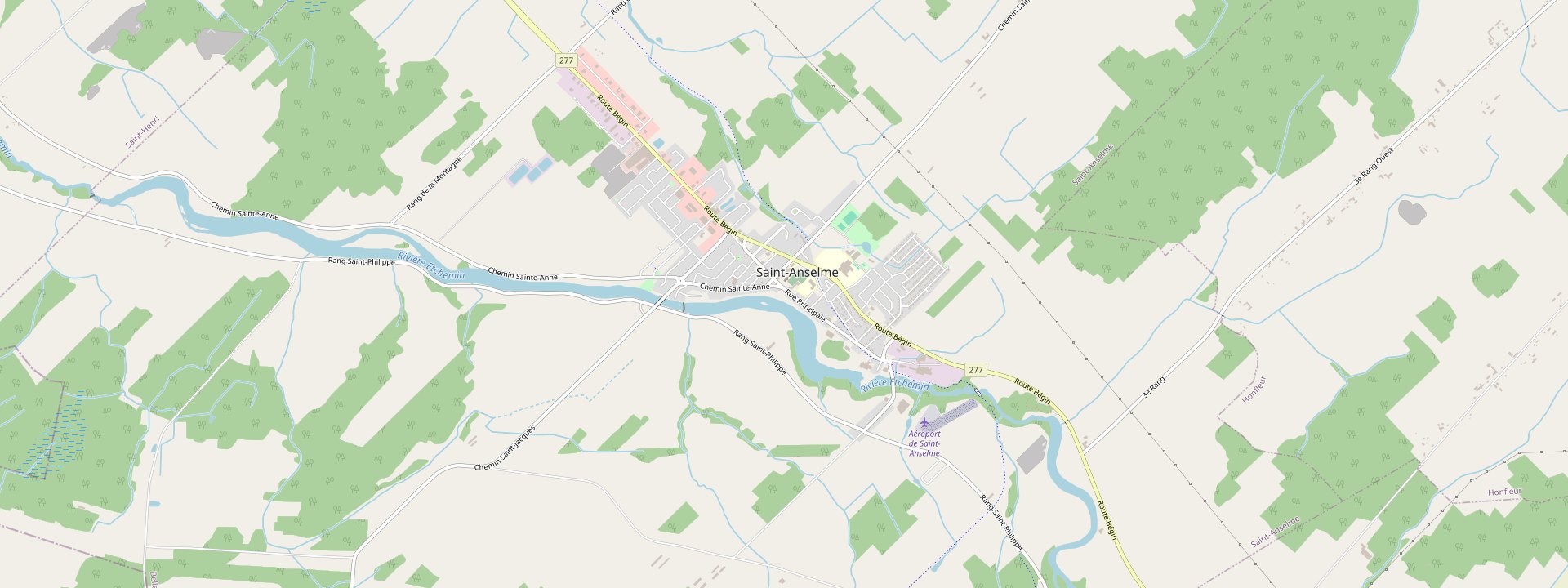 Plan des rues de Saint-Anselme