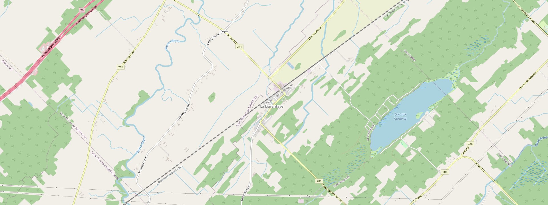 Plan des rues de La Durantaye