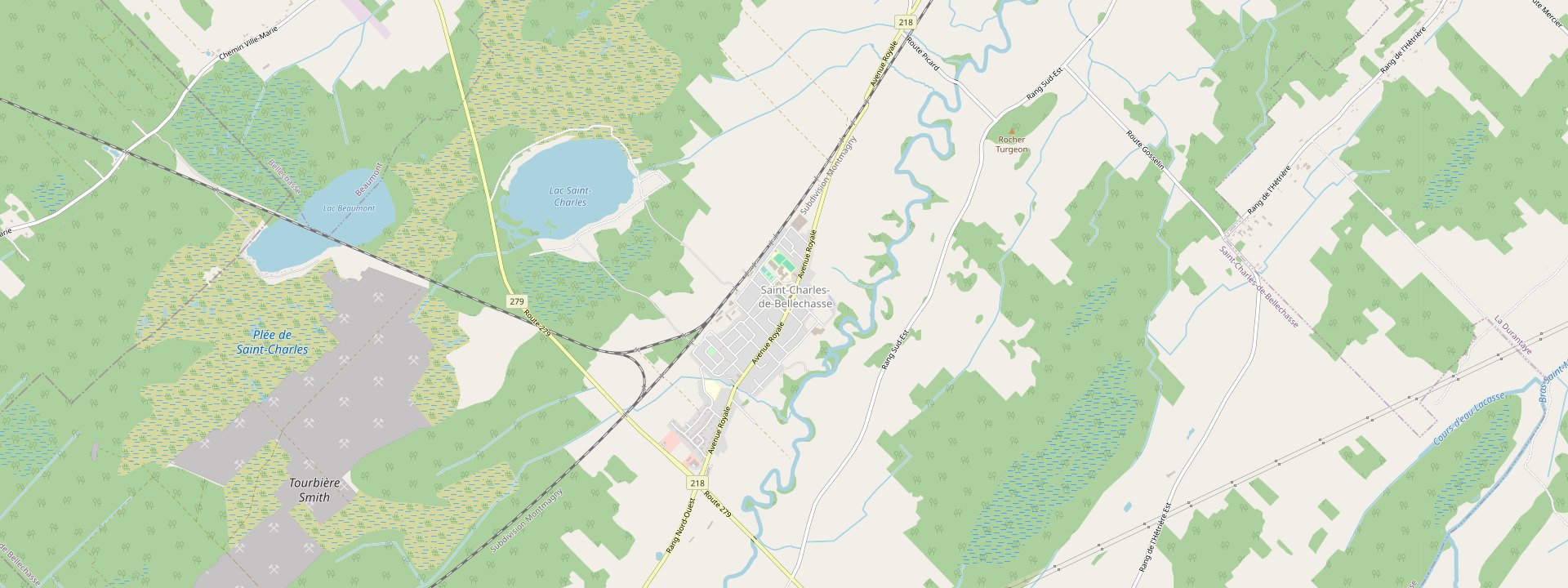 Plan des rues de Saint-Charles-de-Bellechasse