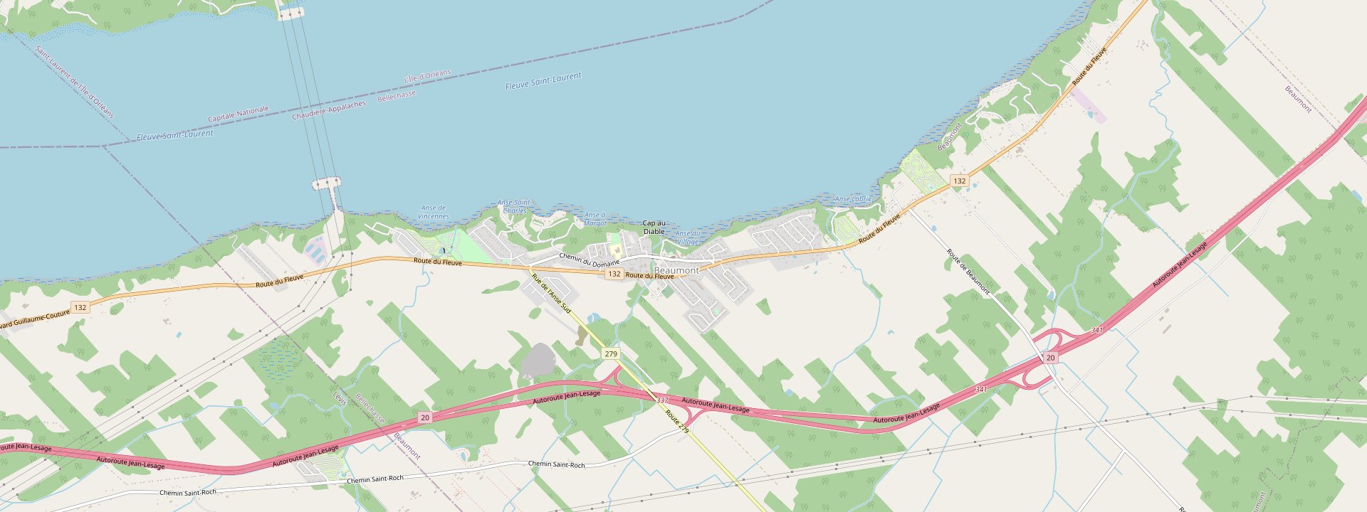 Plan des rues de Beaumont