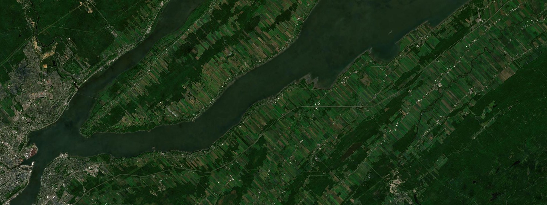 Vue satellite de Saint-Michel-de-Bellechasse