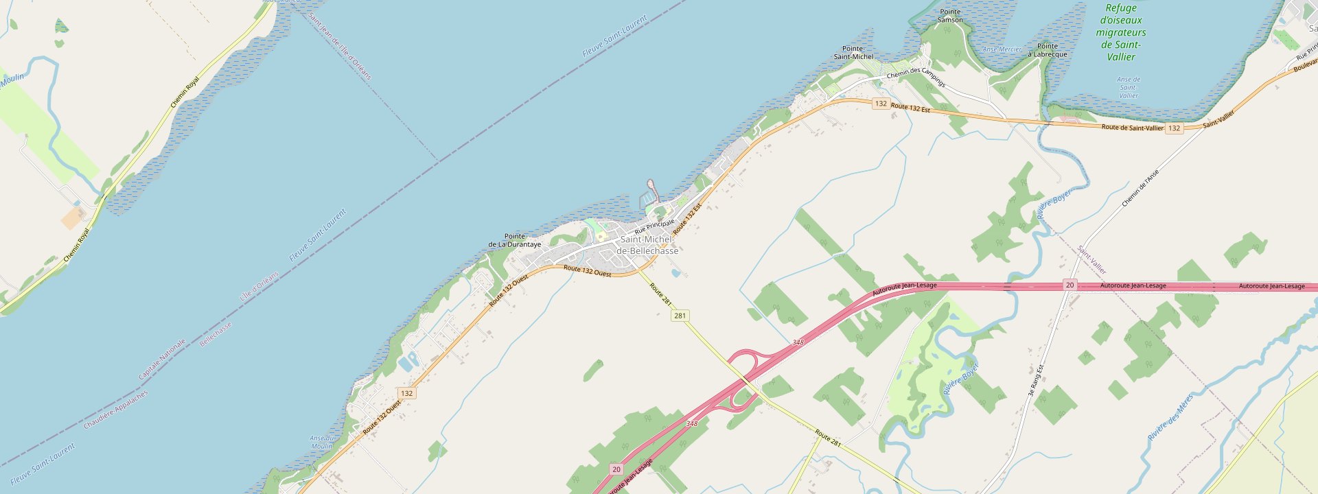 Plan des rues de Saint-Michel-de-Bellechasse