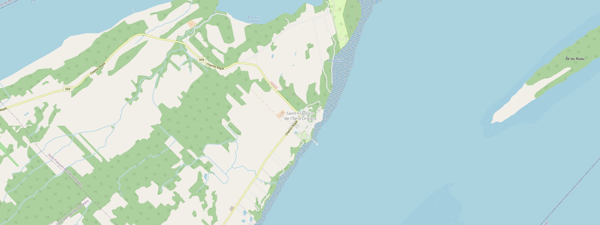 Plan des rues de Saint-François-de-l'Île-d'Orléans