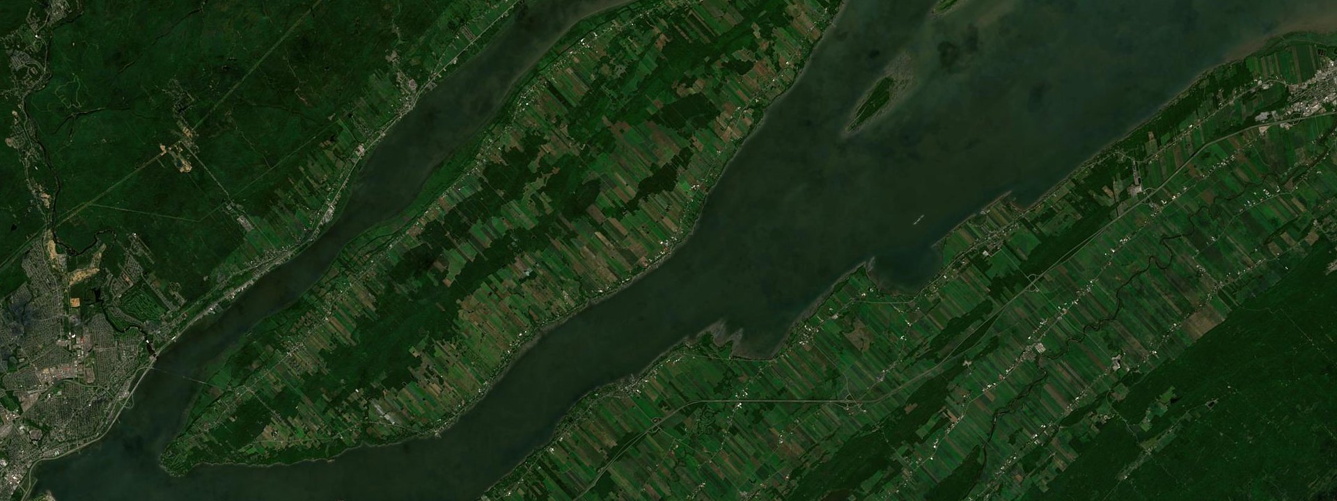 Vue satellite de Saint-Jean-de-l'Île-d'Orléans