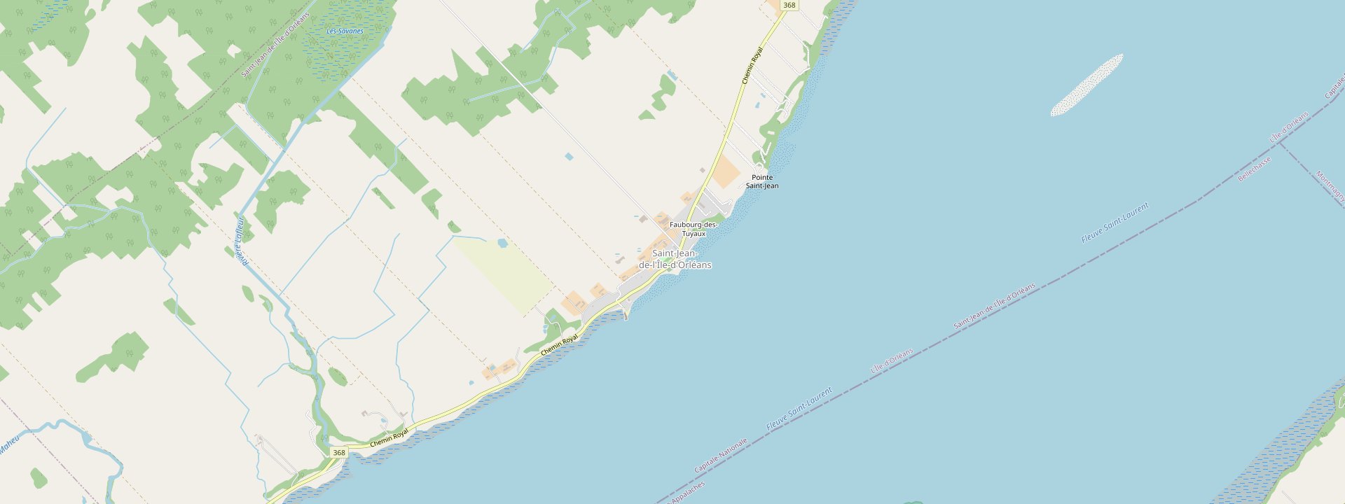 Plan des rues de Saint-Jean-de-l'Île-d'Orléans