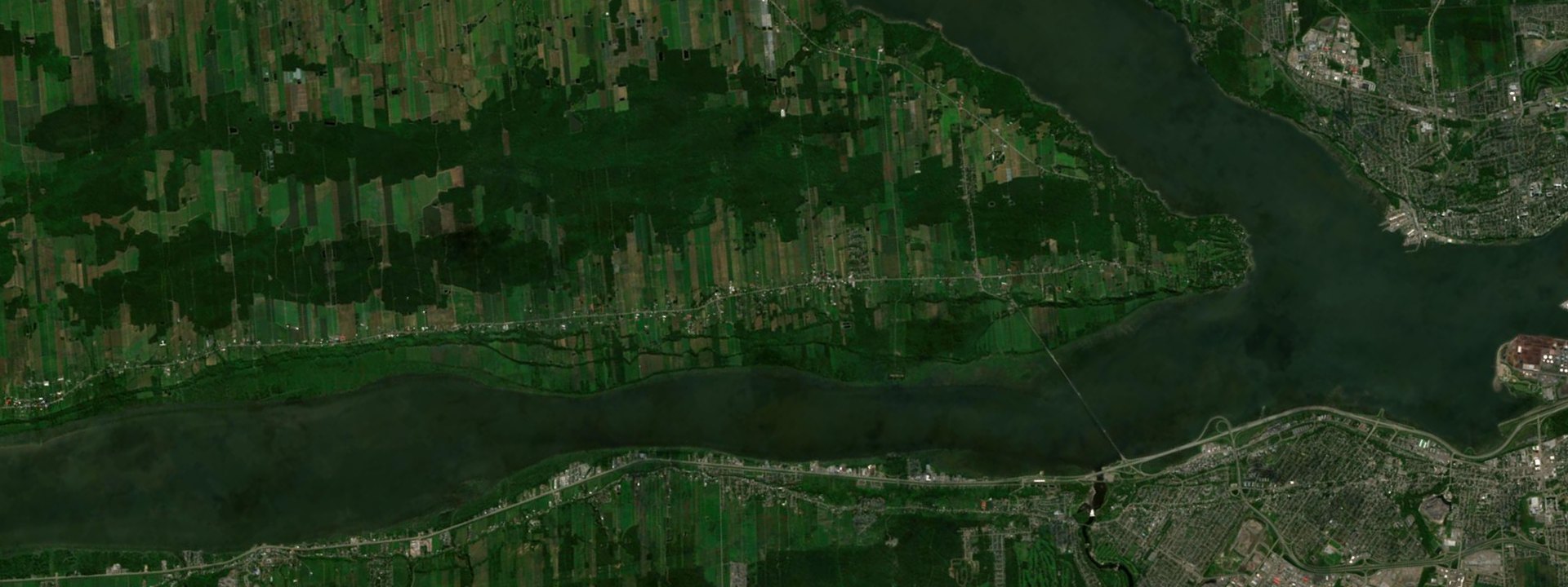 Vue satellite de Saint-Pierre-de-l'Île-d'Orléans