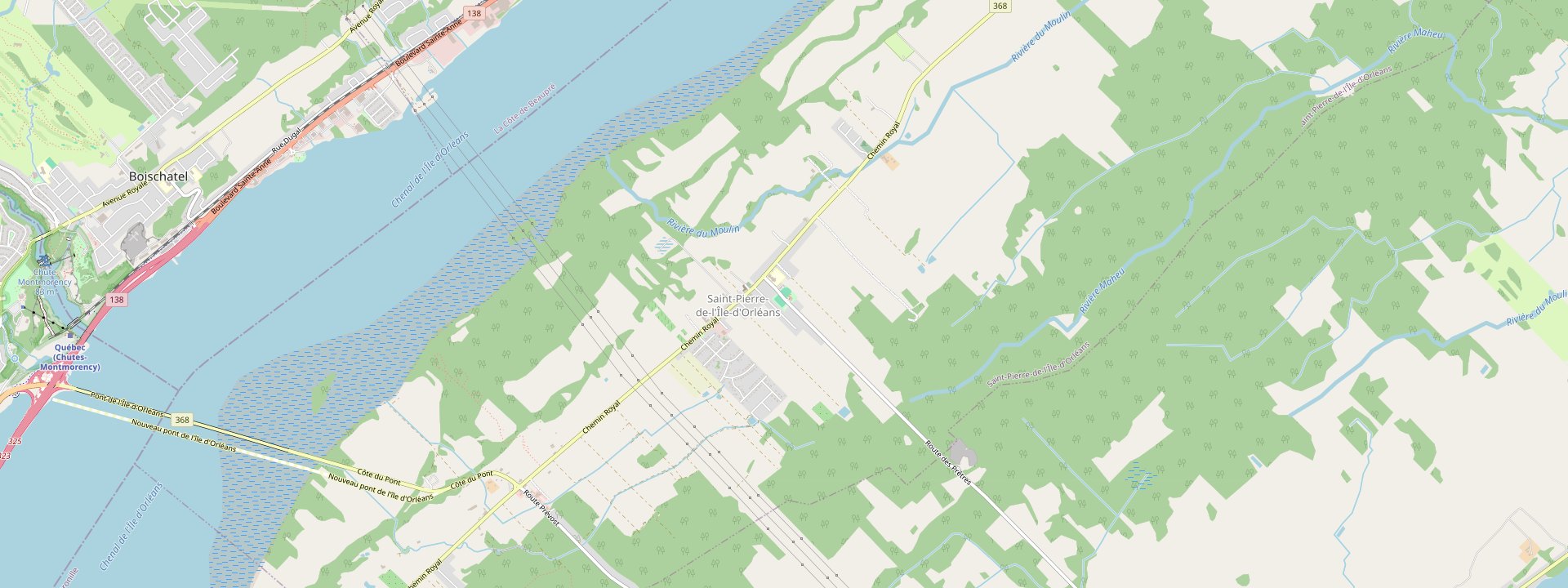 Plan des rues de Saint-Pierre-de-l'Île-d'Orléans