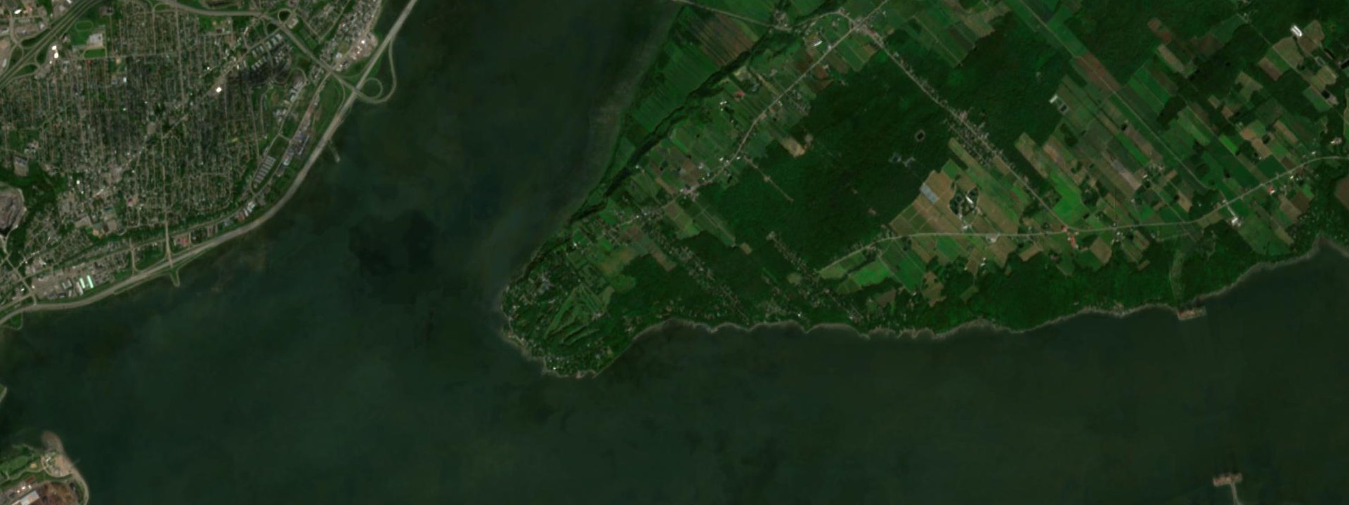 Vue satellite de Sainte-Pétronille