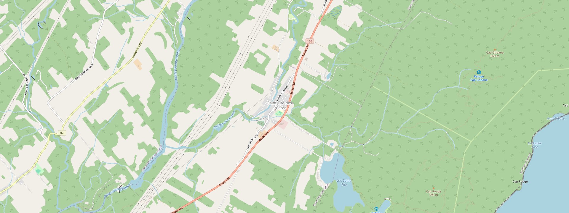 Plan des rues de Saint-Tite-des-Caps