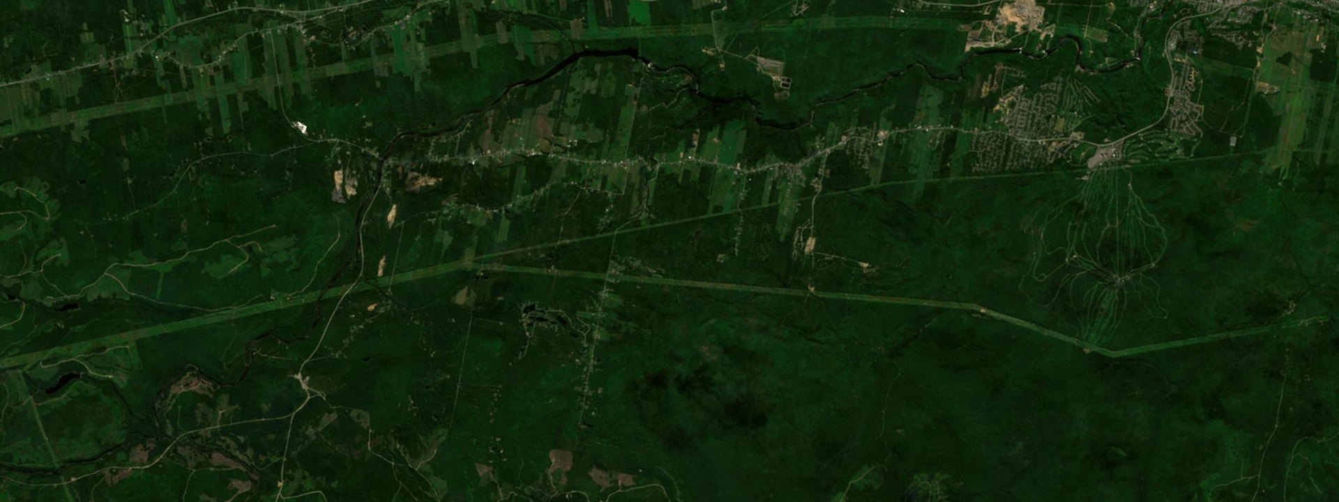 Vue satellite de Saint-Ferréol-les-Neiges