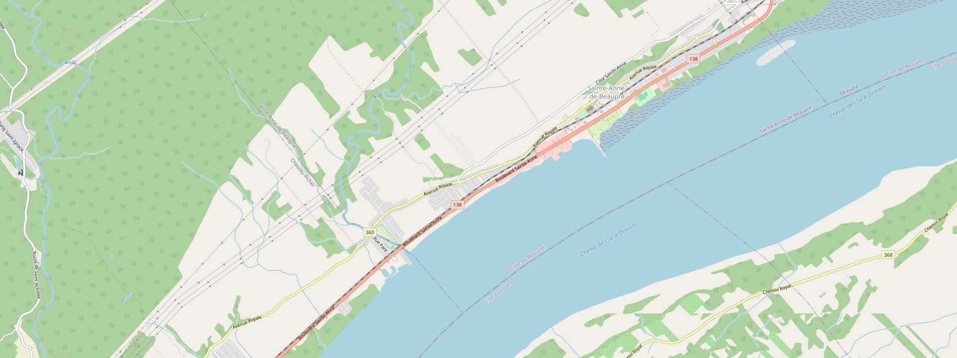 Plan des rues de Sainte-Anne-de-Beaupré