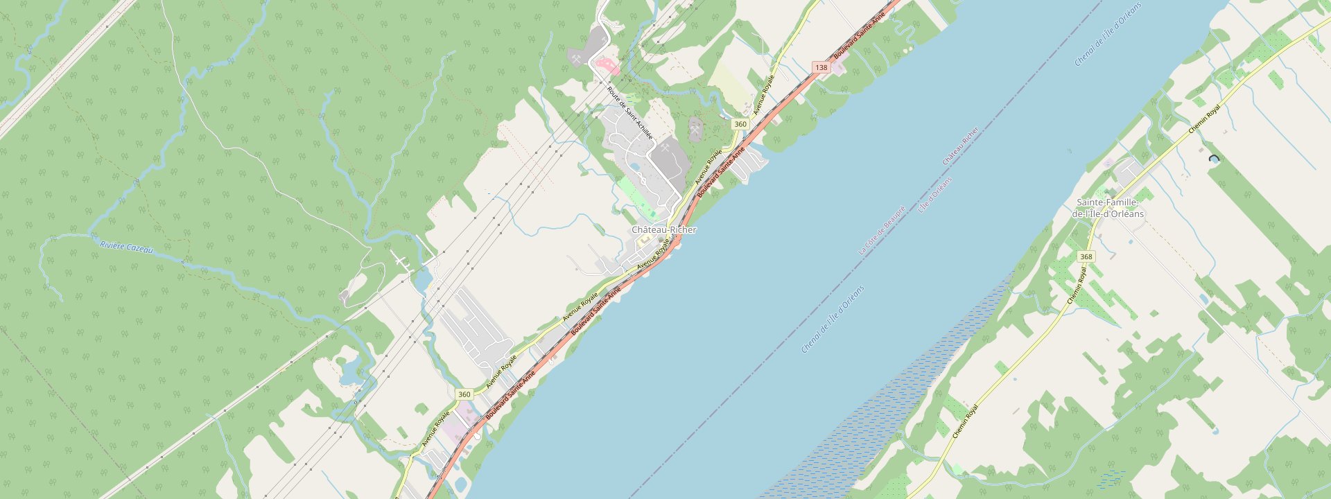 Plan des rues de Château-Richer