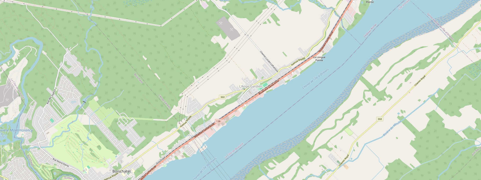 Plan des rues de L'Ange-Gardien