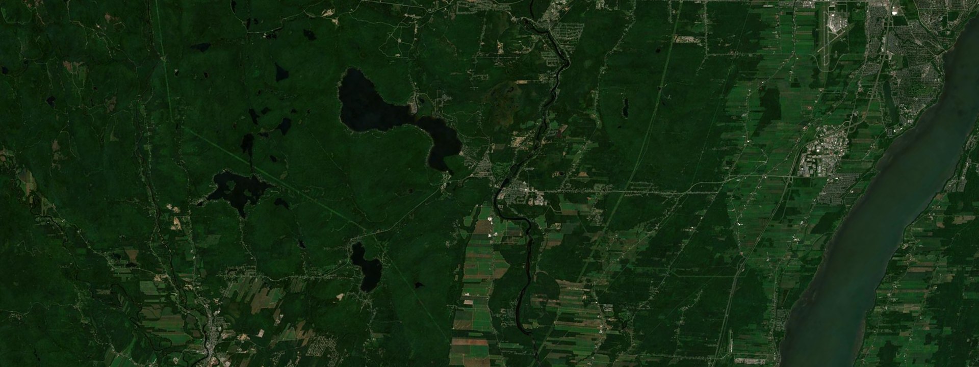 Vue satellite de Sainte-Catherine-de-la-Jacques-Cartier