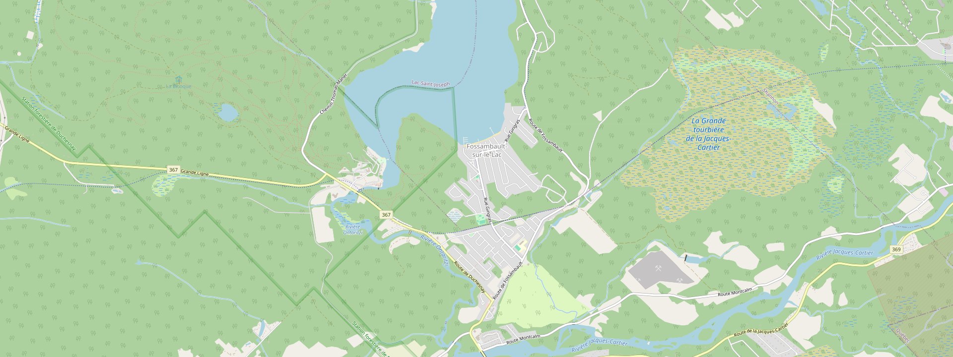 Plan des rues de Fossambault-sur-le-Lac