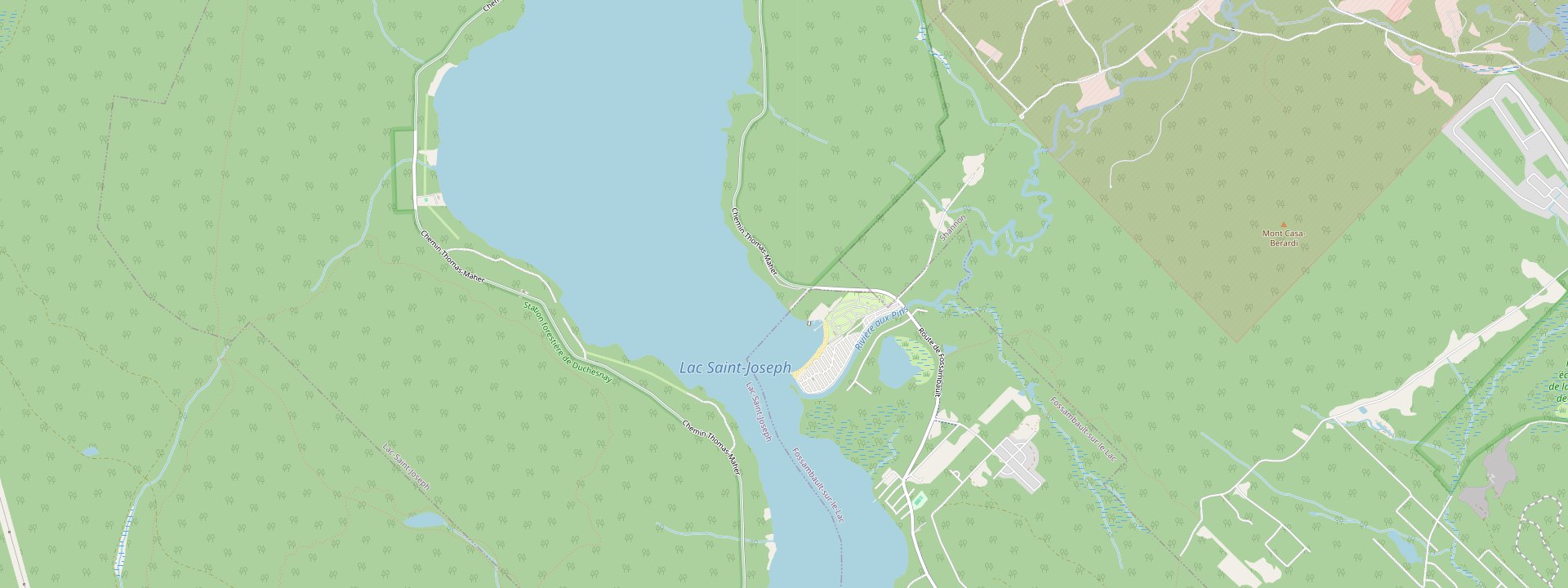 Plan des rues de Lac-Saint-Joseph