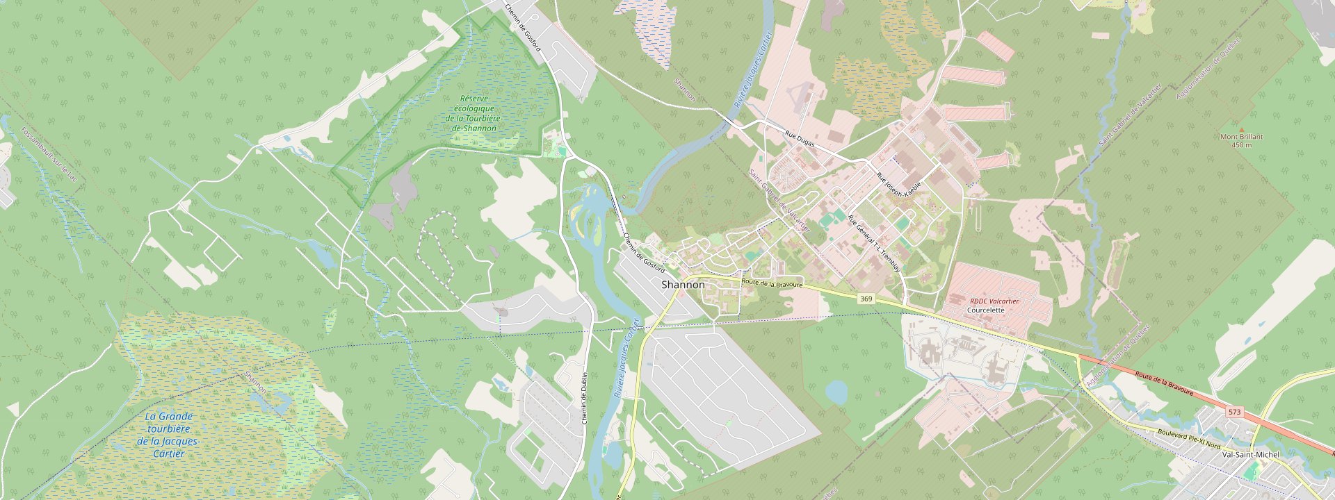 Plan des rues de Shannon