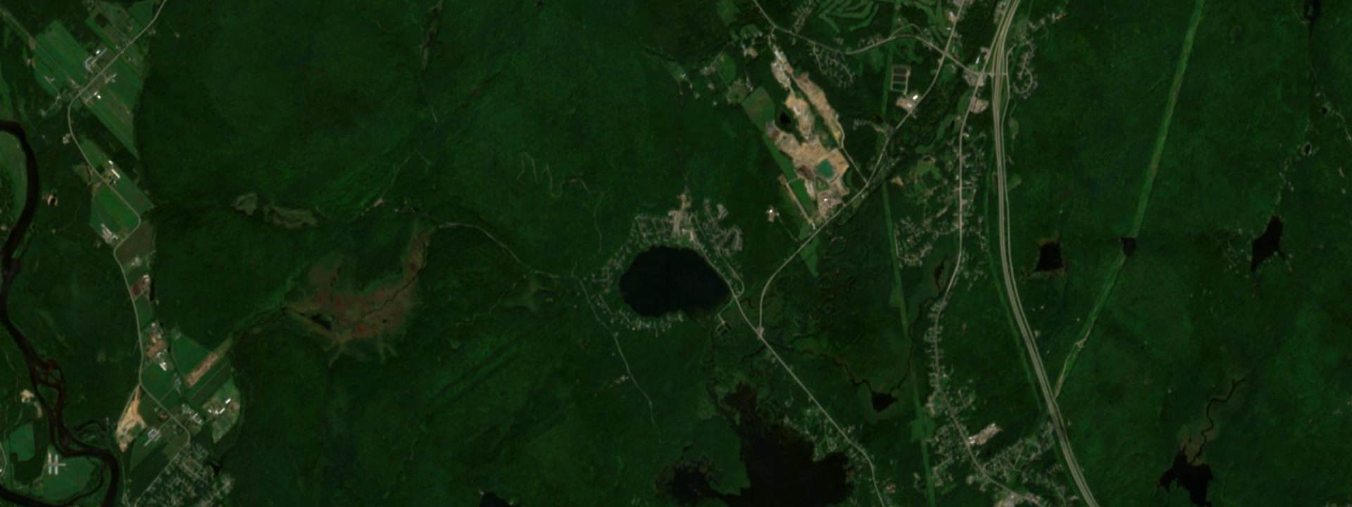 Vue satellite de Lac-Delage