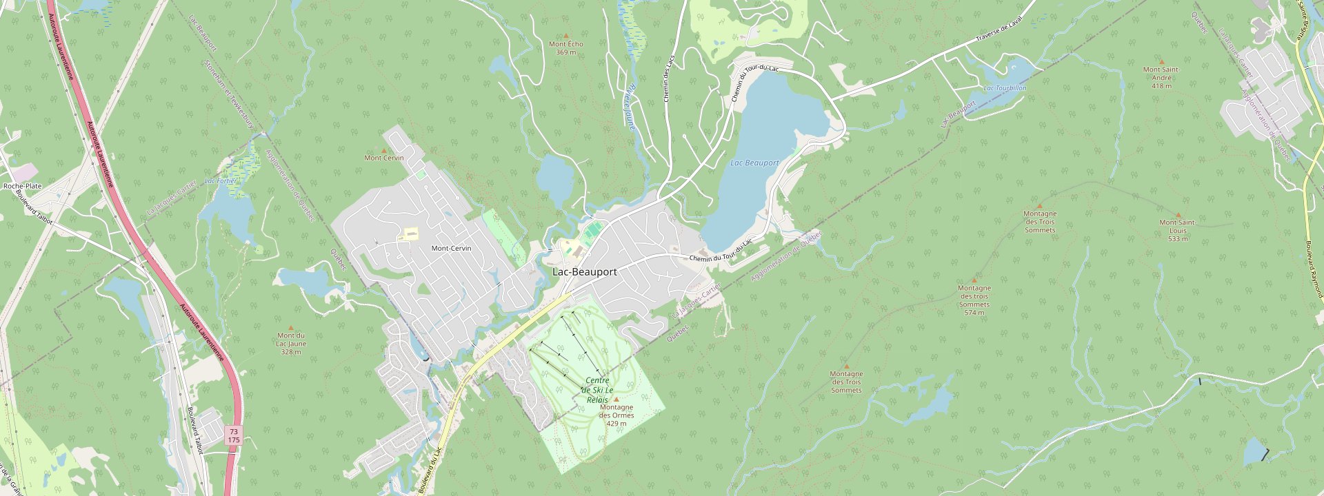 Plan des rues de Lac-Beauport