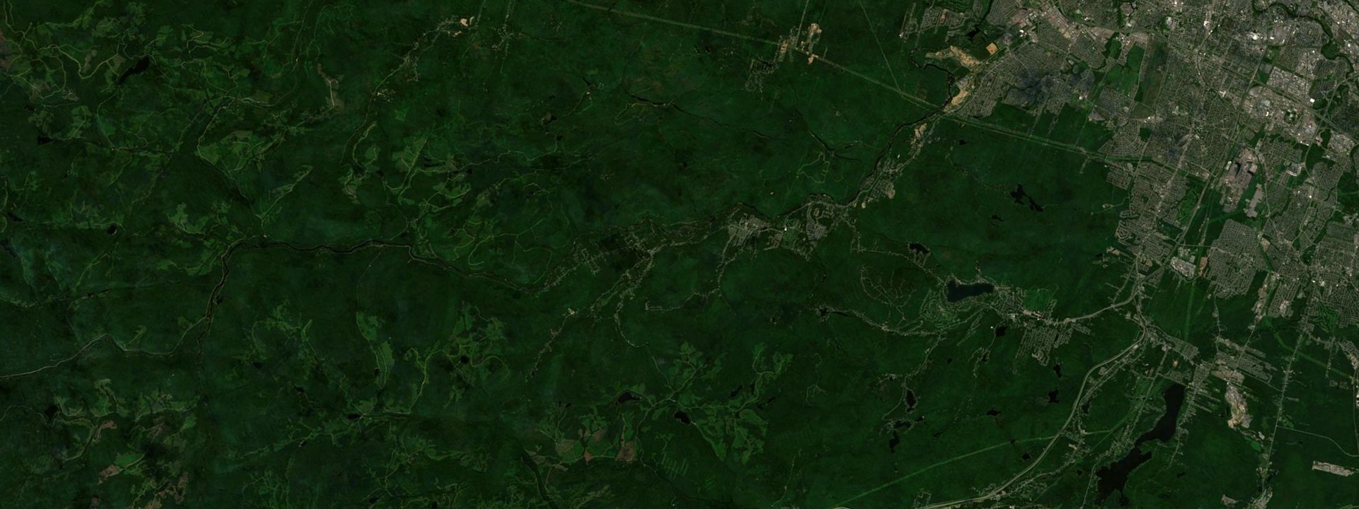 Vue satellite de Sainte-Brigitte-de-Laval