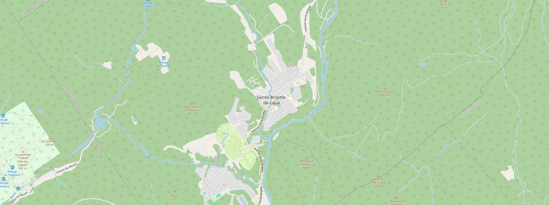 Plan des rues de Sainte-Brigitte-de-Laval