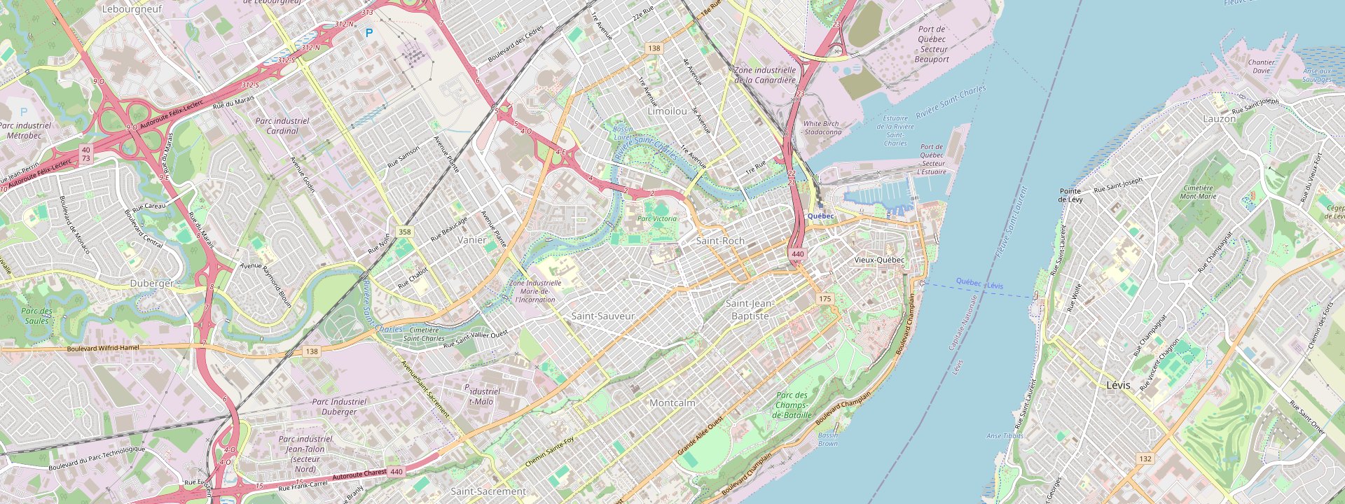 Plan des rues de Notre-Dame-des-Anges