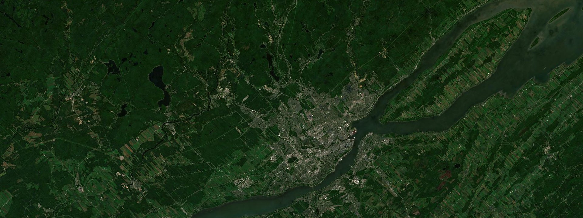 Vue satellite de Québec