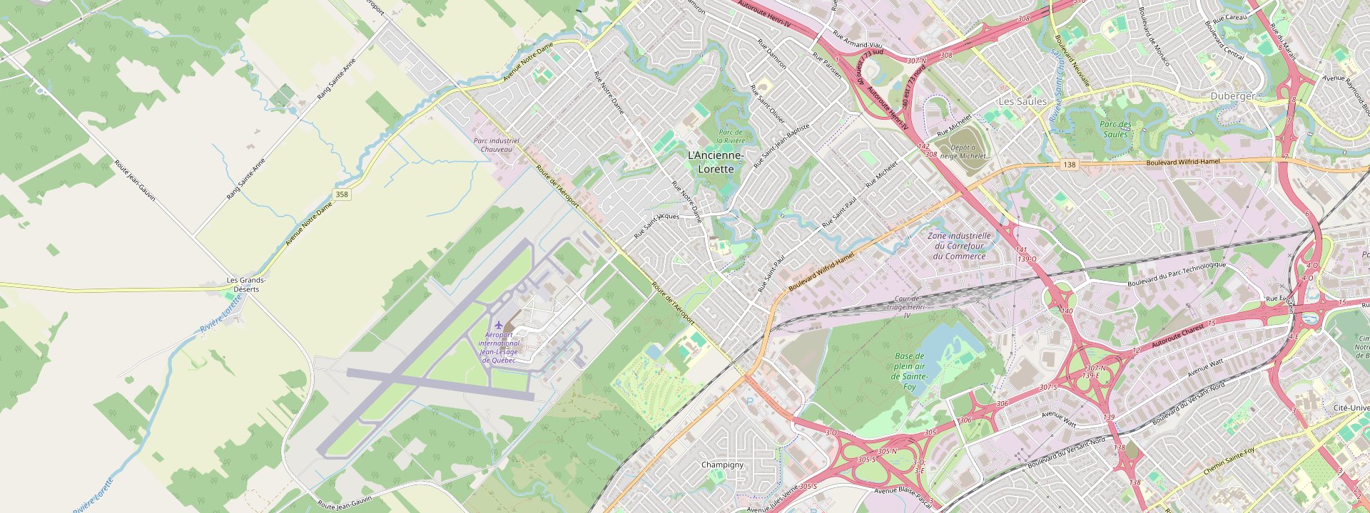 Plan des rues de L'Ancienne-Lorette