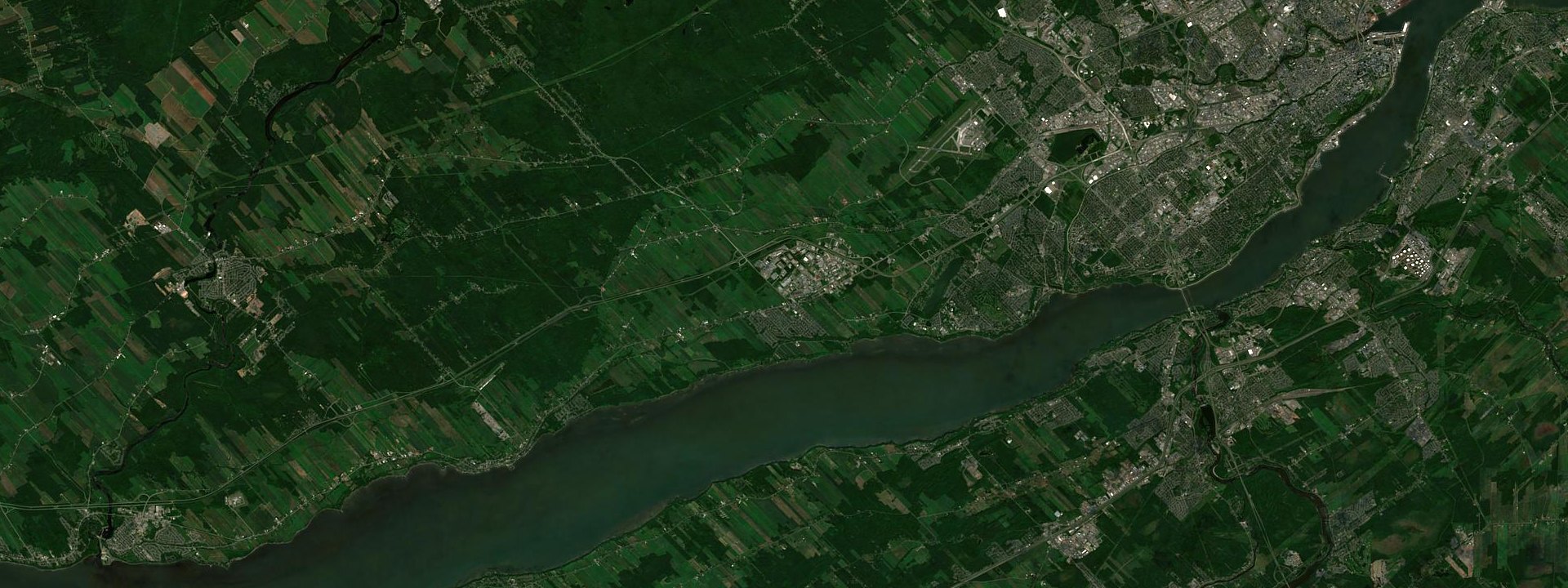 Vue satellite de Saint-Augustin-de-Desmaures