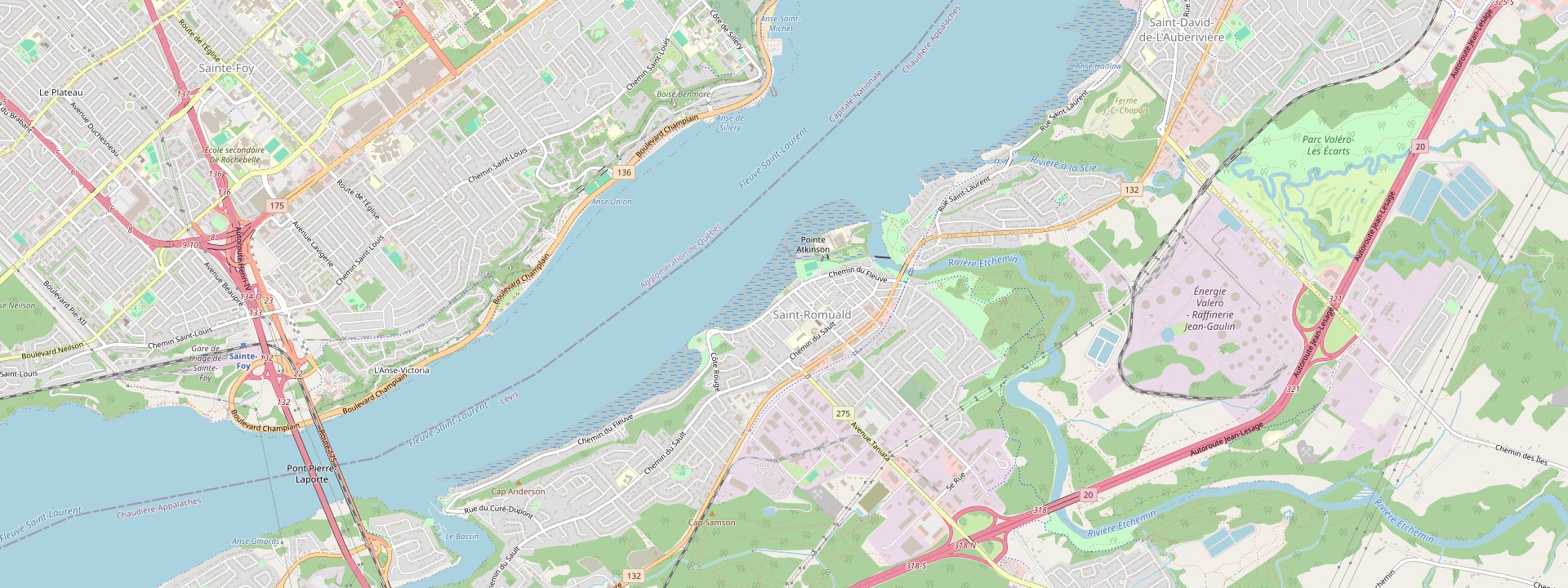 Plan des rues de Lévis