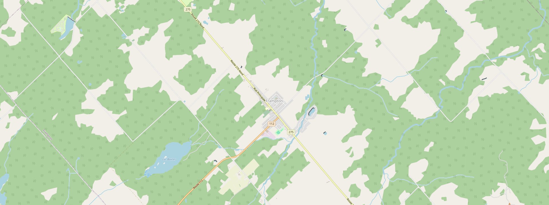 Plan des rues de Frampton