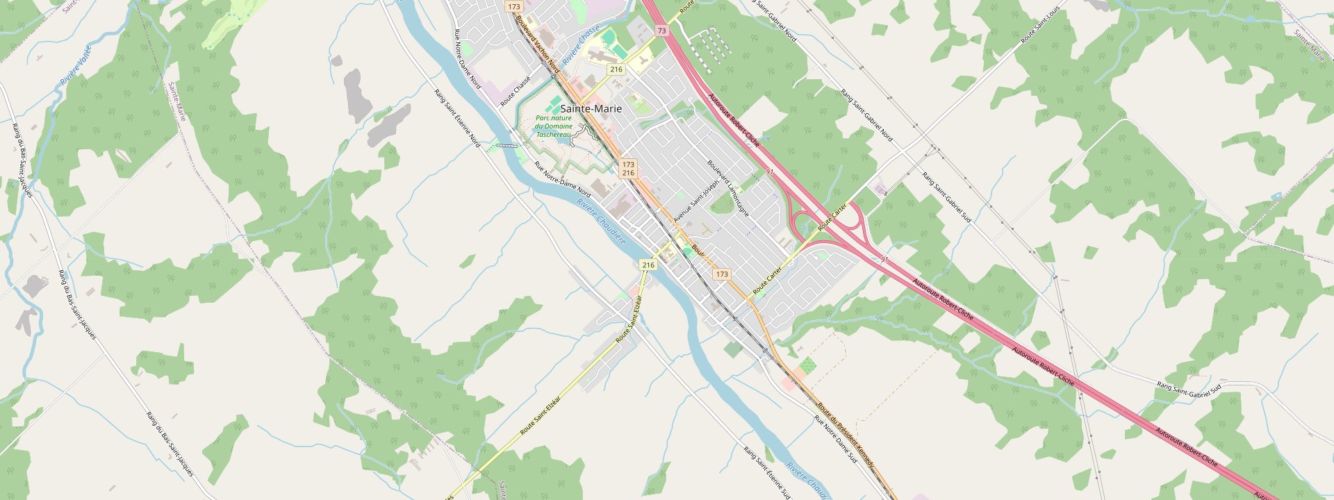 Plan des rues de Sainte-Marie