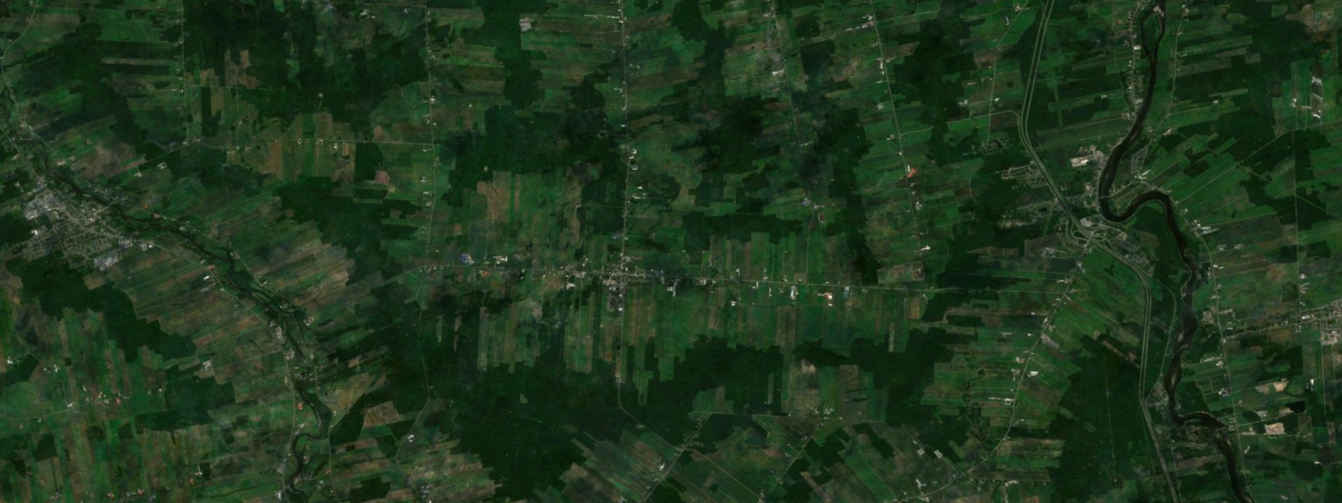 Vue satellite de Sainte-Hénédine