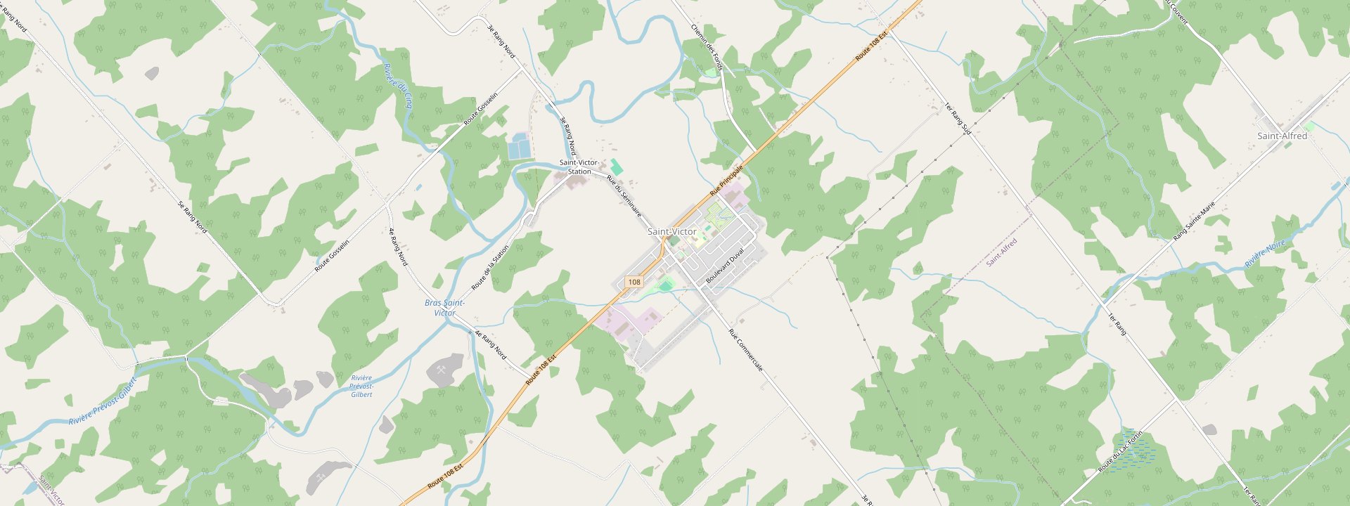 Plan des rues de Saint-Victor
