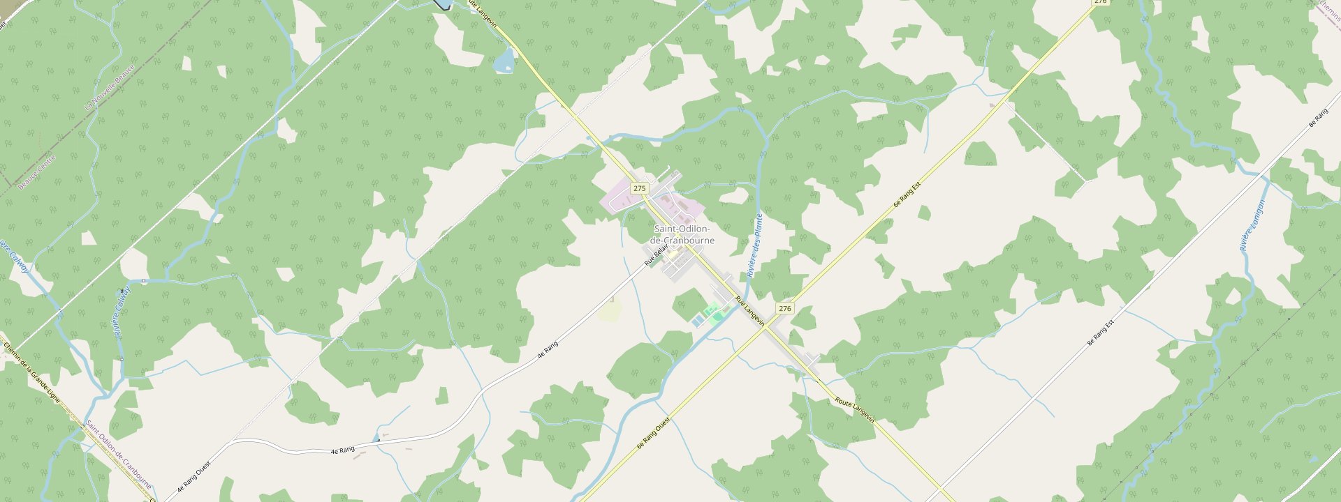 Plan des rues de Saint-Odilon-de-Cranbourne