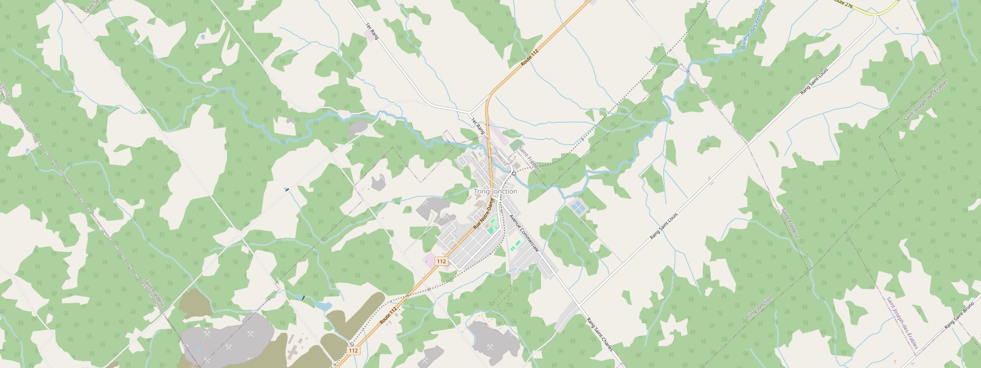 Plan des rues de Tring-Jonction