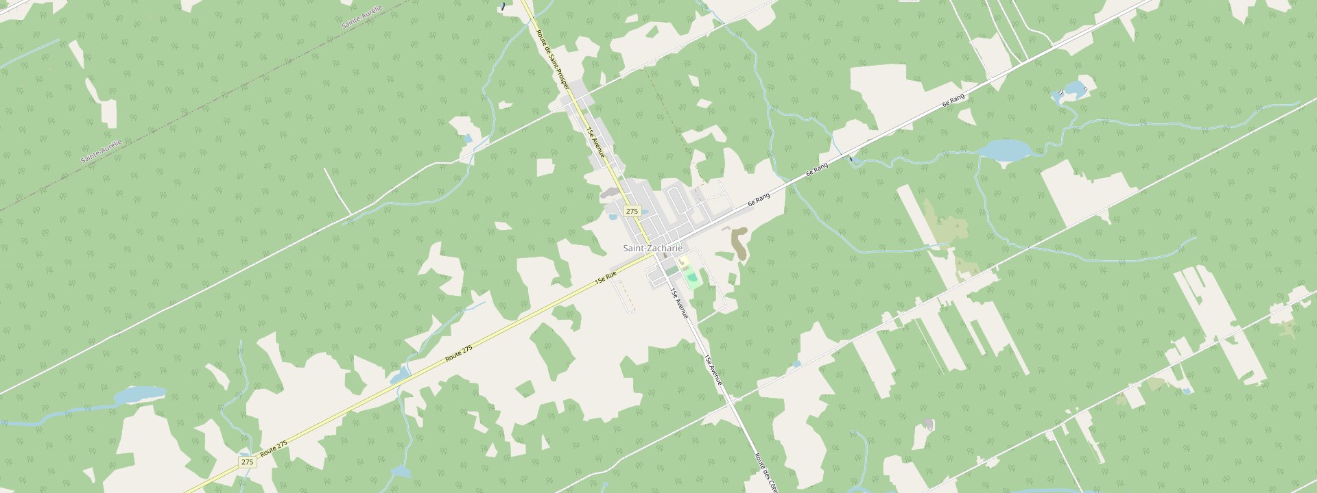 Plan des rues de Saint-Zacharie