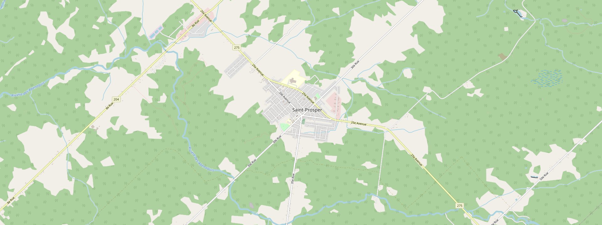 Plan des rues de Saint-Prosper