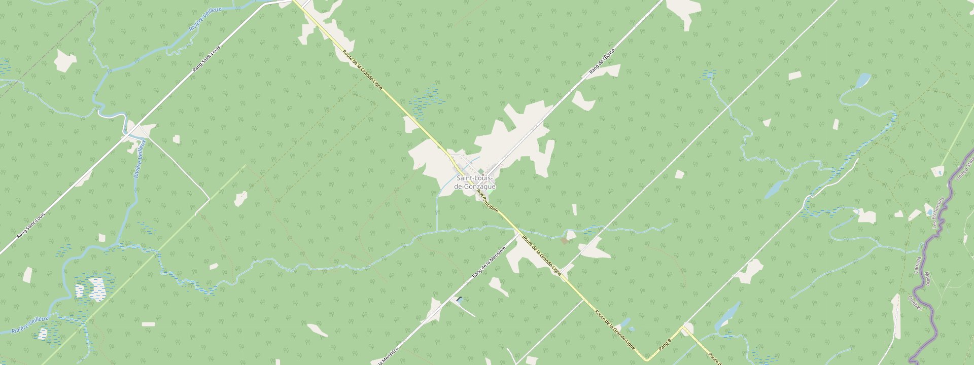 Plan des rues de Saint-Louis-de-Gonzague