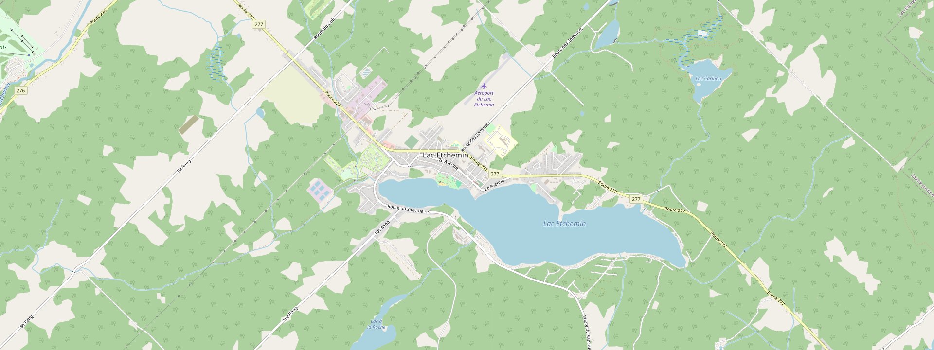 Plan des rues de Lac-Etchemin