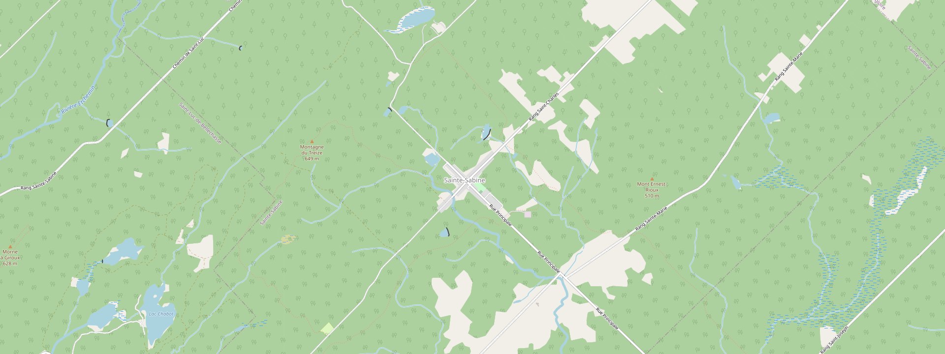 Plan des rues de Sainte-Sabine