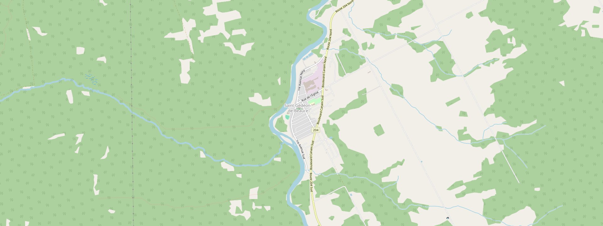 Plan des rues de Saint-Gédéon-de-Beauce
