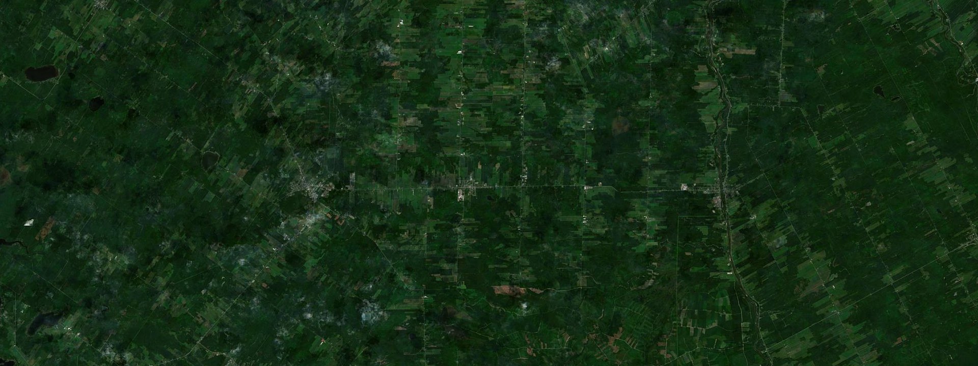 Vue satellite de Saint-Honoré-de-Shenley