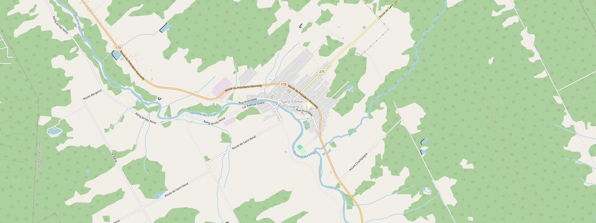 Plan des rues de Saint-Côme--Linière