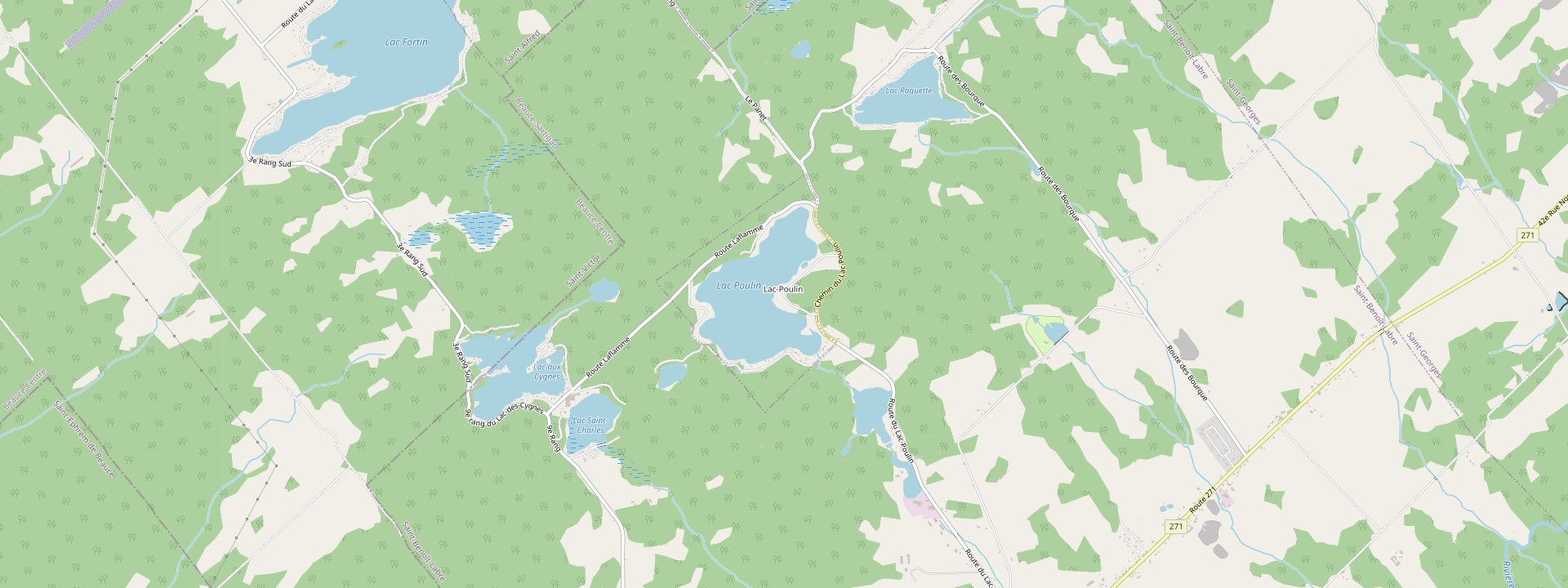 Plan des rues de Lac-Poulin