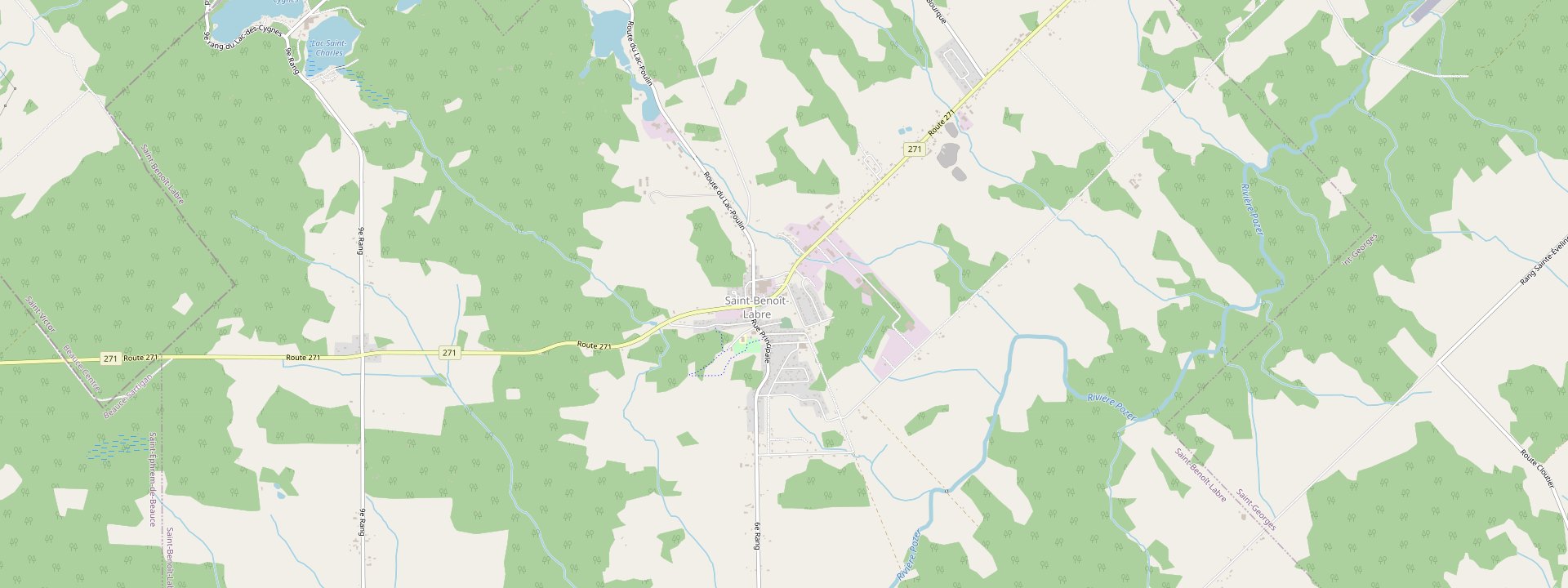 Plan des rues de Saint-Benoît-Labre