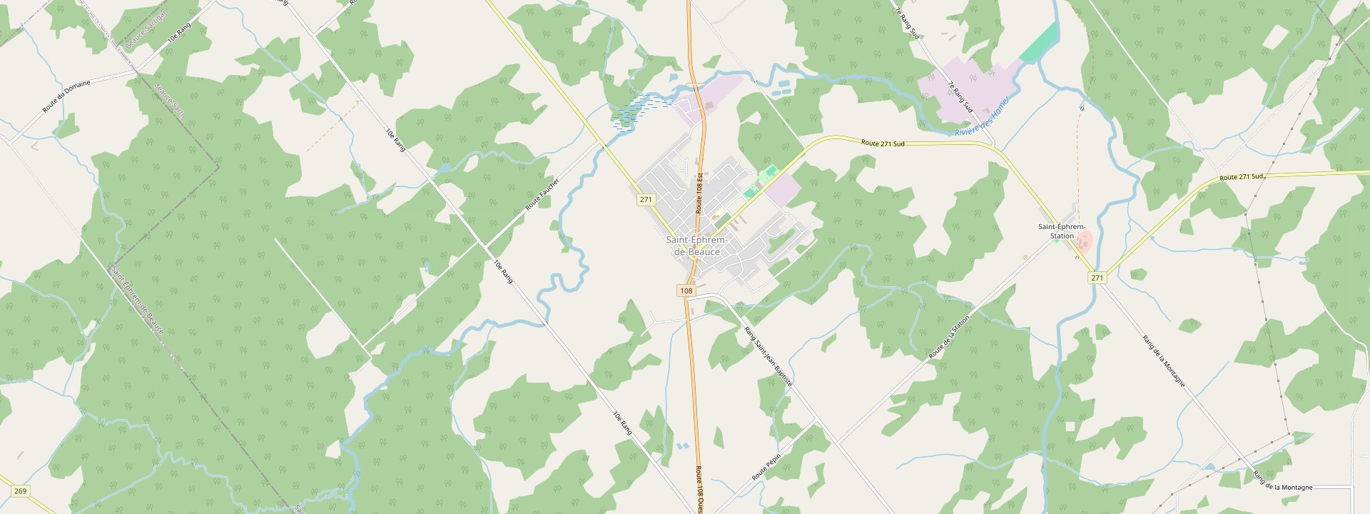 Plan des rues de Saint-Éphrem-de-Beauce