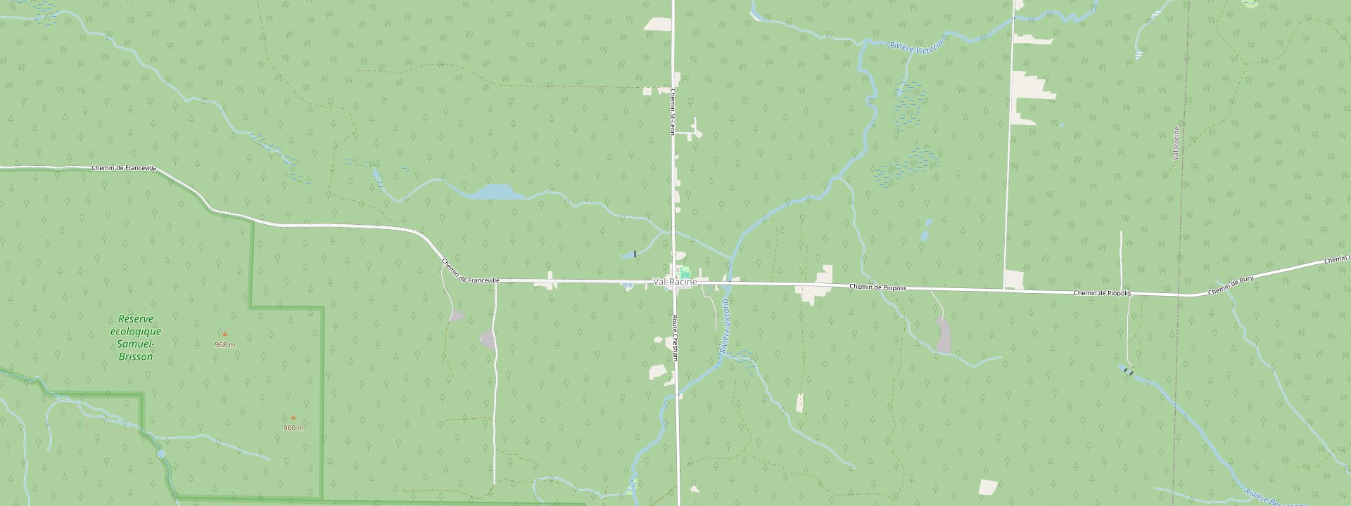 Plan des rues de Val-Racine