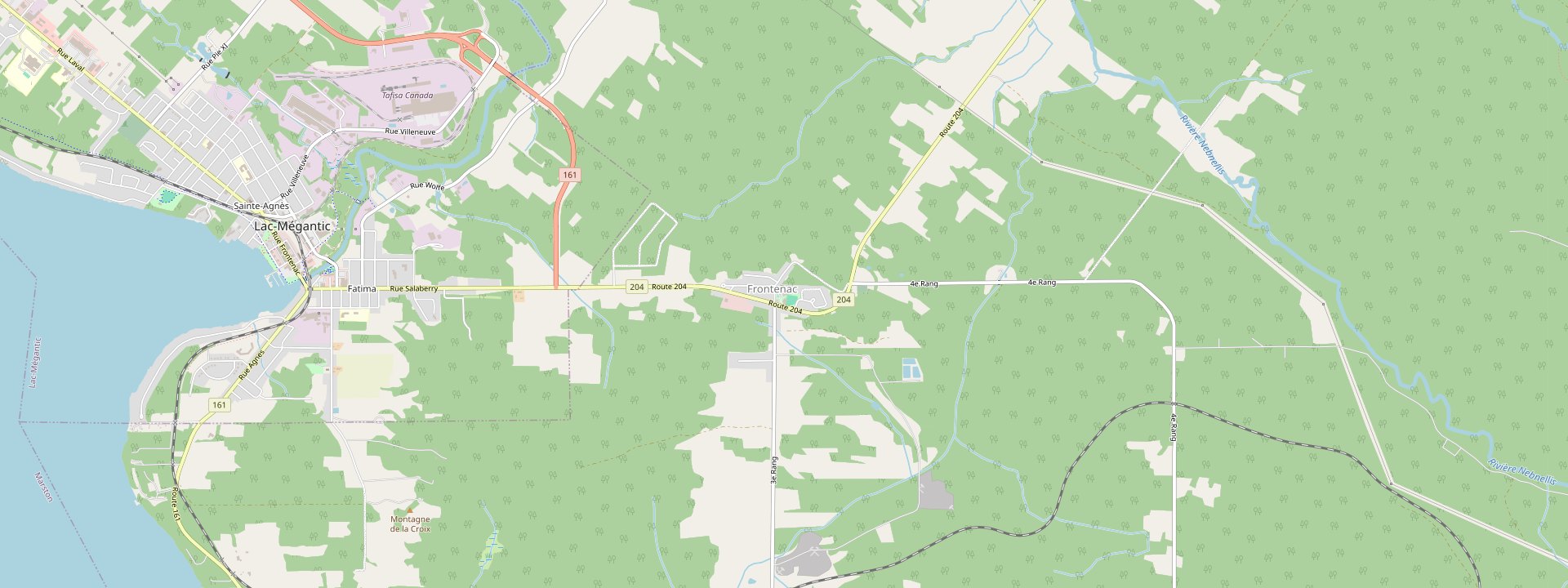 Plan des rues de Frontenac
